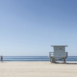 beach with lifeguards