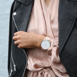 watch and black coat